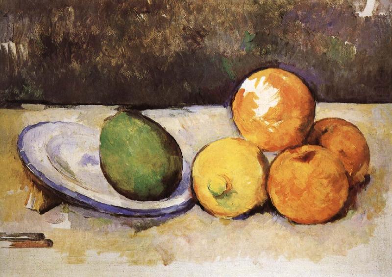 Paul Cezanne and fruit have a plate of still life china oil painting image
